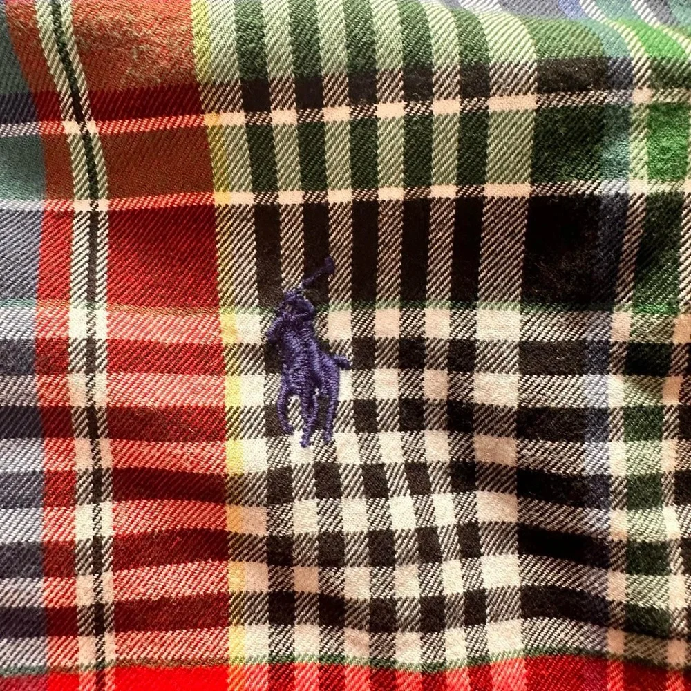Polo Ralph Lauren Men’s‎ Custom Fit Long Sleeve Plaid Shirt Size Large